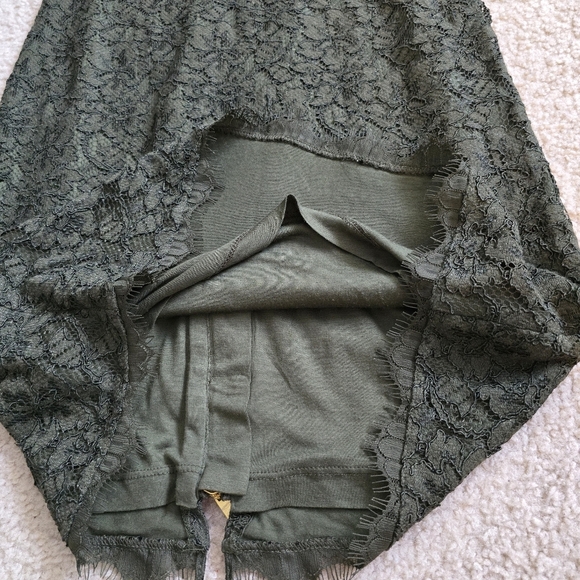 DVF DIANE von FURSTENBERG Zarita Lace dress Olive Military Celebrity $348 - Picture 8 of 15